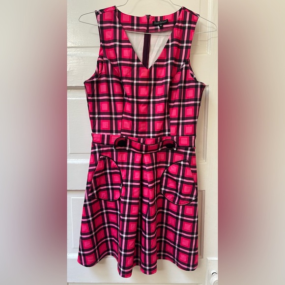 Smak Parlour Plaid Pink Mini Dress - Picture 1 of 6